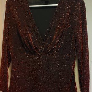Glittery Empire Waist Top